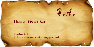 Husz Avarka névjegykártya